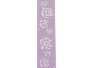 Grossista nastro raso lilla con glitter