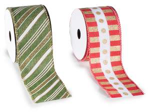 ingrosso nastri natale pacchetti glitter