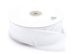 Ingrosso nastro organza bianco tirante