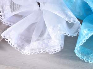 Ingrosso nastro organza bianco tirante