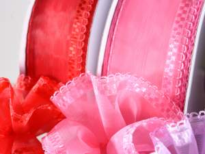 Ingrosso nastro organza fucsia tirante