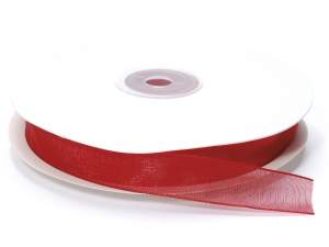 Ingrosso nastro organza rosso fragola