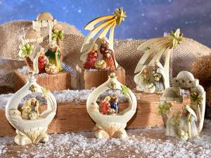 Wholesale Colored Resin Nativity Scene