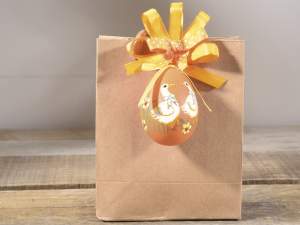 Natural paper gift envelope bag with handles