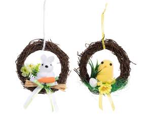 wholesaler Easter wreaths rabbit chick