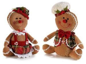 Ingrosso decoro natale pan zenzero stoffa
