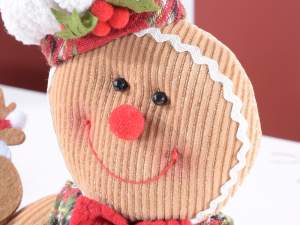Ingrosso decoro natale pan zenzero stoffa
