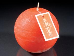 Orange flame sphere candle