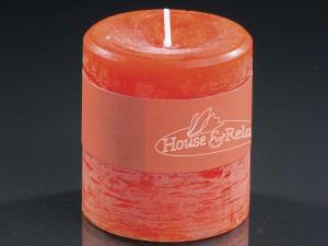 Orange cylindrical candles