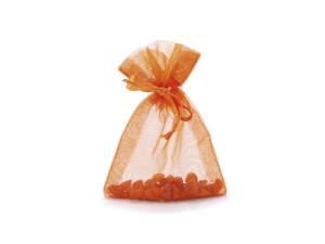 organza bag orange wholesale