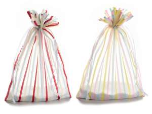 Wholesaler sachets organza stripes