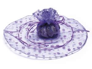Wholesale purple tulle favor bag