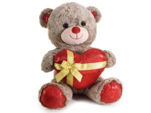 Orsetti peluche ingrosso cuore