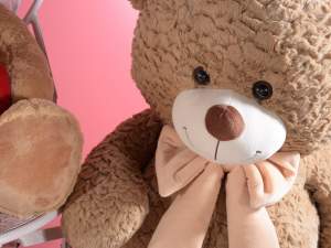 Grossista orso peluche stoffa vellutata