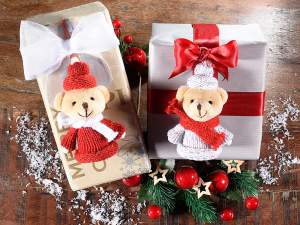 décoration d'arbre de Noël en gros ours en peluche