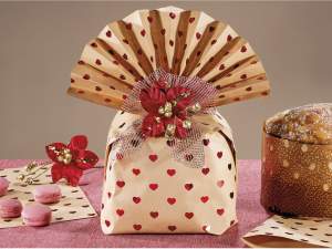 wholesaler of metallic heart gift wrap