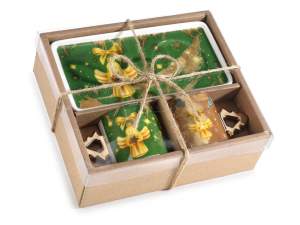 Venta al por mayor de tazas navideñas doradas con