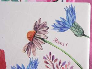 Grossiste sous verre céramique liège fleurs