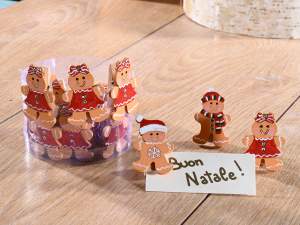wholesale gingerbread man clothespins