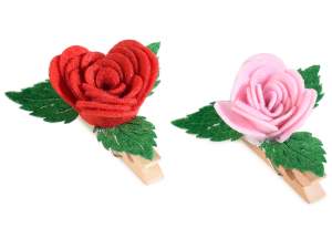 Wholesale clothes pegs flower leaves