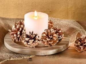 wholesale gold pine cone decoration packaging