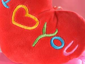 Wholesalers stuffed hearts hanging fabric