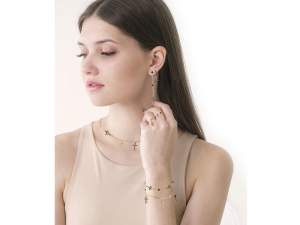 ingrosso orecchini croce strass provetta