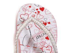 Wholesale women's flip flops majolica print
