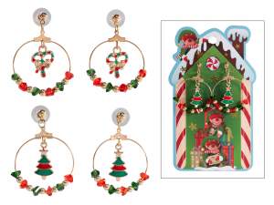 boucles d'oreilles pendantes de Noël en gros