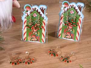 boucles d'oreilles pendantes de Noël en gros