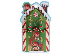 boucles d'oreilles pendantes de Noël en gros