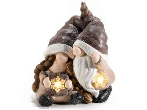 vente en gros couple de gnomes décoration de lumiè