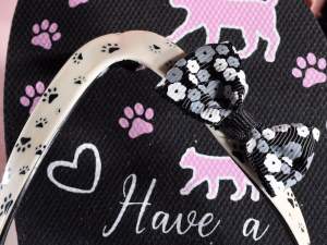 Tongs chat femmes filles