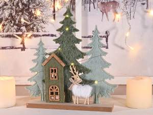 Paisaje al por mayor con decoraciones navideñas