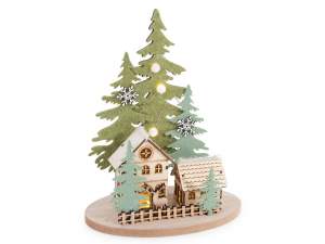 Casas navideñas de madera para decoración