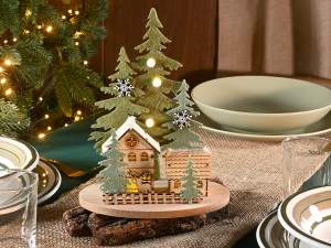 Casas navideñas de madera para decoración