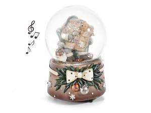 Ingrosso palla neve Babbo Natale Teddy