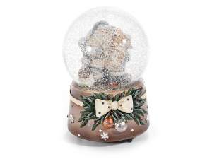 Ingrosso palla neve Babbo Natale Teddy