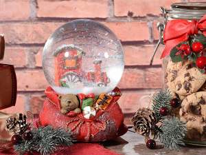 ingrosso a palla neve natale carillon treno