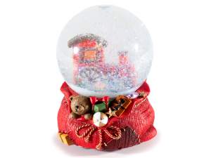 ingrosso a palla neve natale carillon treno