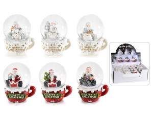 Ingrosso palle sfere neve natale tazzina caffe