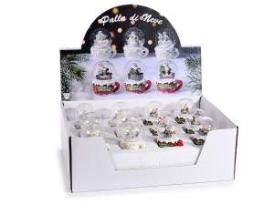 Ingrosso palle sfere neve natale tazzina caffe