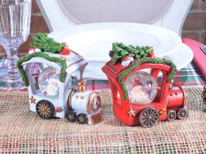 ingrosso palle neve natale trenino