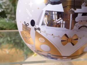 Ingrosso palline da aprire in metallo regalo natal
