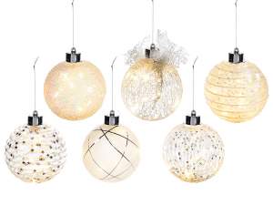 Ingrosso palline natale decori glitter