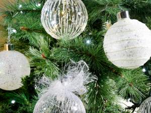 Ingrosso palline natale decori glitter