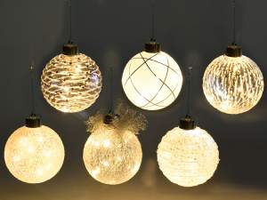 Ingrosso palline natale decori glitter