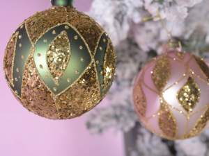 ingrosso palline natalizie glitter
