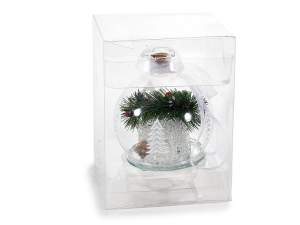 Ingrosso palline Natale vetro luce led