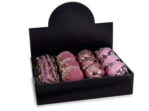 Ingrosso palline di natale rosa glitter strass